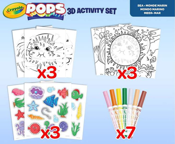 Crayola Actividades 3D Color Pops Sea