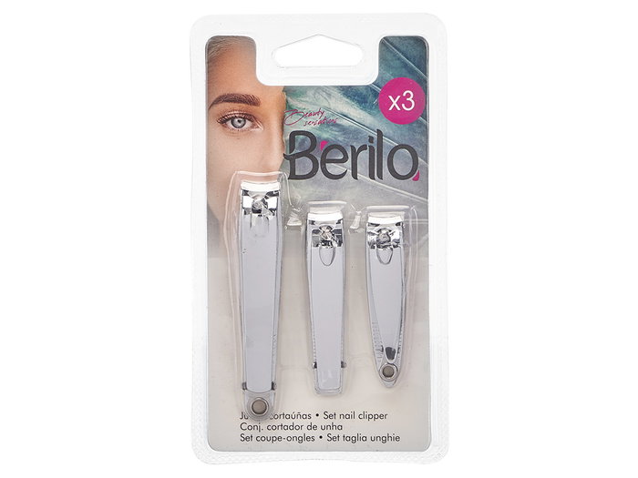 BERILO Set de 3 coupe-ongles couleur Plata