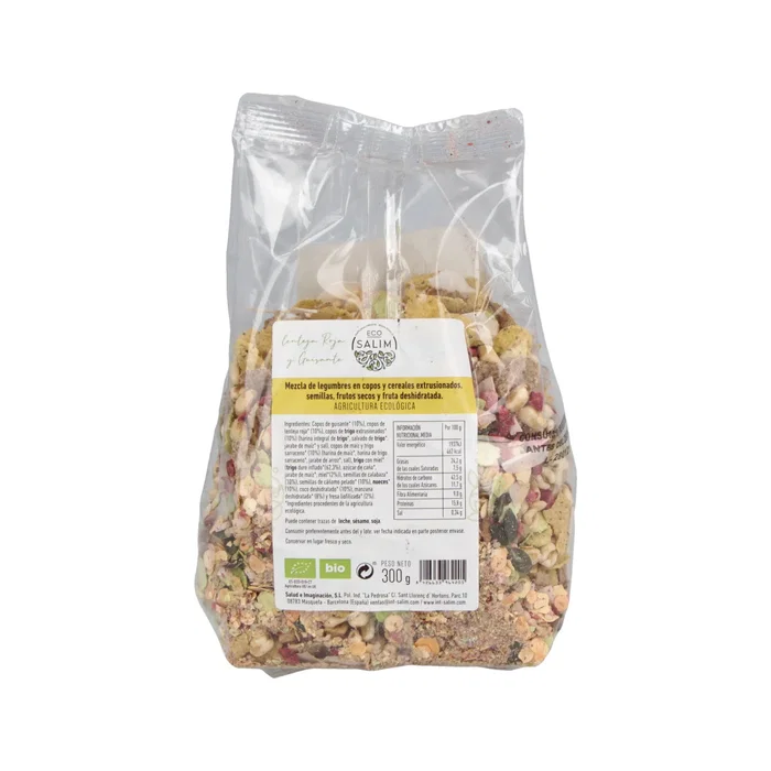 ECO SALIM Muesli Protéines Superfoods 300g Bio - Flocons de Pois, Lentilles, Graines et Fruits ECO SALIM Muesli Protéines Superfoods 300g Bio - Flocons de Pois, Lentilles, Graines et Fruits
