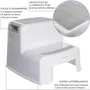 Dreambaby Tabouret Marchepied 2 Up - Antidérapant, Texturé, Portée 80 kg - Pour Enfants et Adultes - Gris et Noir - Pour Salle de Bain, Cuisine