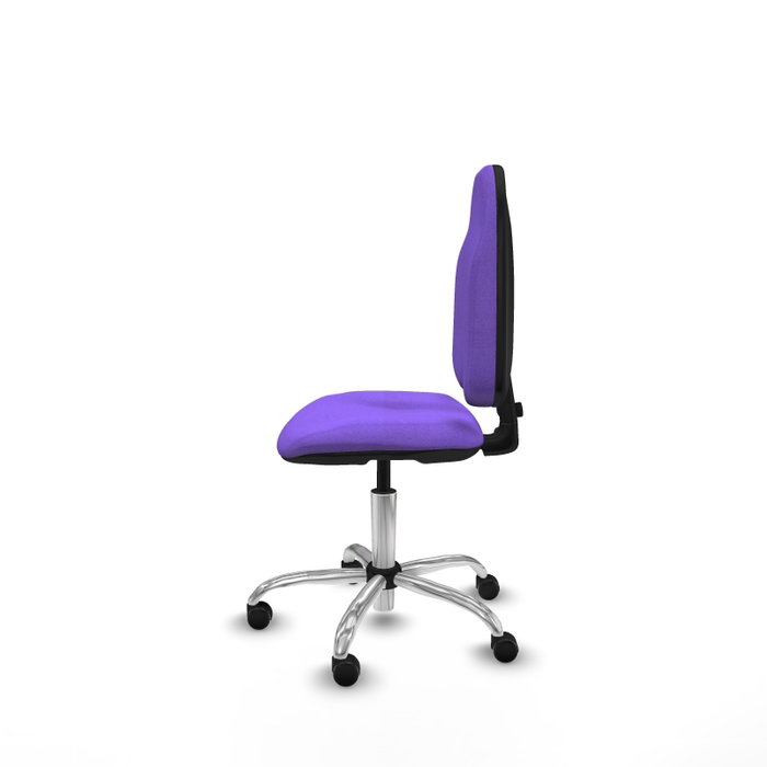 PIQUERAS Y CRESPO Chaise de bureau Algarra, tissu lilas, base chromée