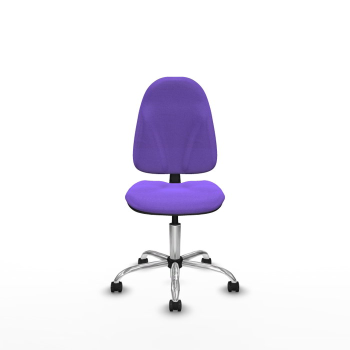 PIQUERAS Y CRESPO Chaise de bureau Algarra, tissu lilas, base chromée