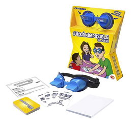 Bizak Jeu Vision Impossible - Ce qui semble facile devient difficile ! - Jeu de société en espagnol - À partir de 8 ans - Contient lunettes, cartes et carnet