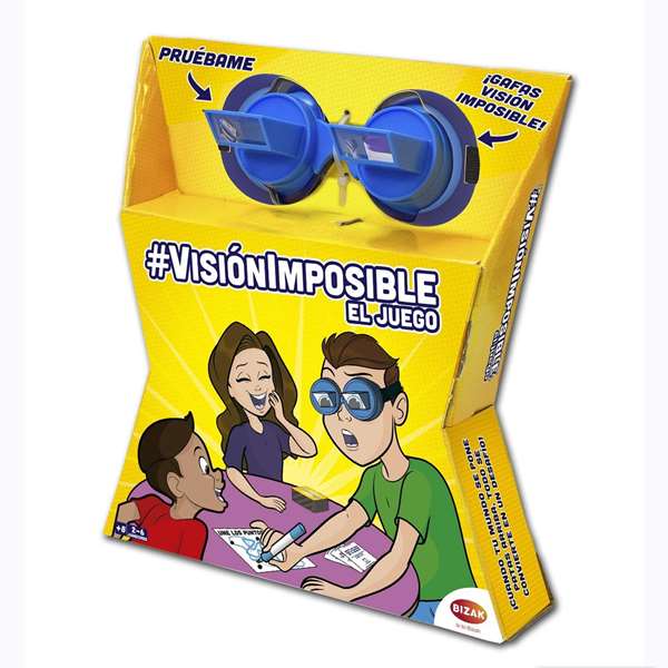 Bizak Jeu Vision Impossible - Ce qui semble facile devient difficile ! - Jeu de société en espagnol - À partir de 8 ans - Contient lunettes, cartes et carnet Bizak Jeu Vision Impossible - Ce qui semble facile devient difficile ! - Jeu de société en espagnol - À partir de 8 ans - Contient lunettes, cartes et carnet