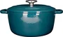 Cosy & Trendy Cocotte Fontestic Fonte émaillée - 24 cm, 4.6 L, Tous feux dont induction, Bleu profond, Avec système droplets, Pour ragoûts et rôtis