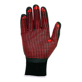 Juba Agility® dots - Gant nylon/licra noir et rouge taille 8-m