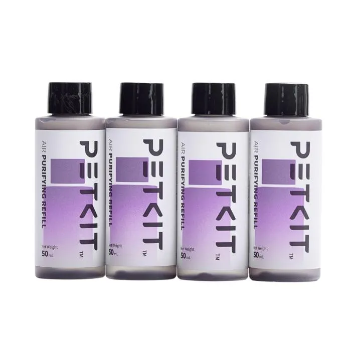 Petkit Pura Air Smart - Lot de 4 recharges purifiantes pour désodorisant à spray, à base de plantes, 4 x 50 ml