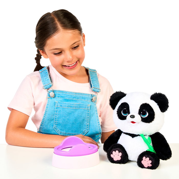 Little Live Pets - Ma Baby Panda interactive - Jouet éducatif - Panda bébé qui mange et fait caca - Plus de 50 sons - Version espagnole - Réf. 26676