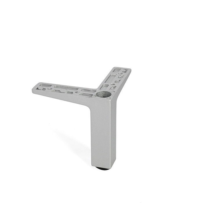 MAFOS Pied Métallique Zamak Quadro Gris Ral Hauteur H90 MAFOS Pied Métallique Zamak Quadro Gris Ral Hauteur H90