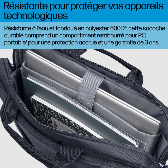 HP Sacoche pour PC portable 14 pouces, durable, 9 L, compartiment rembourré, résistante à l'eau, avec bandoulière amovible et garantie 3 ans HP Sacoche pour PC portable 14 pouces, durable, 9 L, compartiment rembourré, résistante à l'eau, avec bandoulière amovible et garantie 3 ans