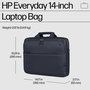 HP Sacoche pour PC portable 14 pouces, durable, 9 L, compartiment rembourré, résistante à l'eau, avec bandoulière amovible et garantie 3 ans