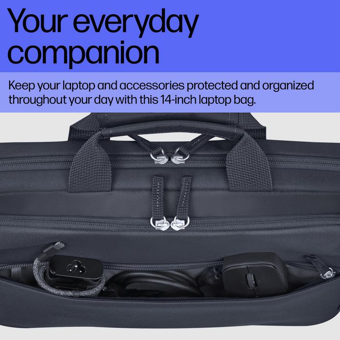HP Sacoche pour PC portable 14 pouces, durable, 9 L, compartiment rembourré, résistante à l'eau, avec bandoulière amovible et garantie 3 ans HP Sacoche pour PC portable 14 pouces, durable, 9 L, compartiment rembourré, résistante à l'eau, avec bandoulière amovible et garantie 3 ans