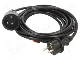 PLASTROL Rallonge réseau H03VV-F 3G1,5mm2 5m noir