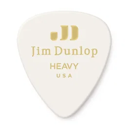 Dunlop Pack de 12 médiators Genuine Celluloid blanc - Heavy