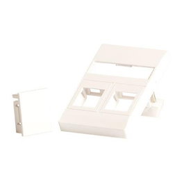 Lanview Plaque murale pour 2 x keystone, compatible LK FUGA 50x75 mm