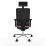 Piqueras y Crespo 2D086N1 Chaise de Bureau Rose avec Appui-tête