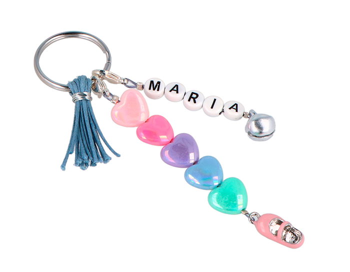 Innspiro Perles en plastique en forme de cœur Multicolore Pastel irisé 12mm
