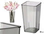 Giftdecor Jarron Aparenza Carré en Acrylique Gris 30 cm (Set de 18)