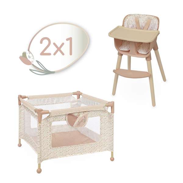 Decuevas Trona et parc d'activités 2-en-1 pour enfants à partir de 3 ans, avec assemblage, en métal, plastique et polyester