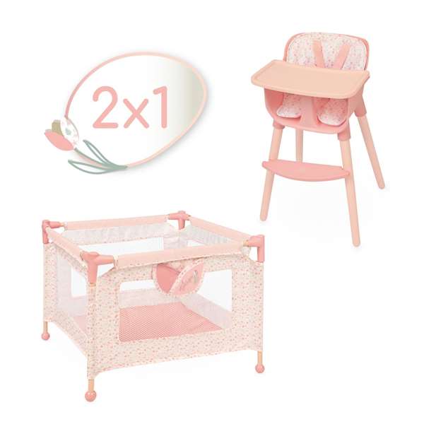 Decuevas Trona et parc d'activités 2-en-1 pour enfants à partir de 3 ans, avec assemblage, en métal, plastique et polyester