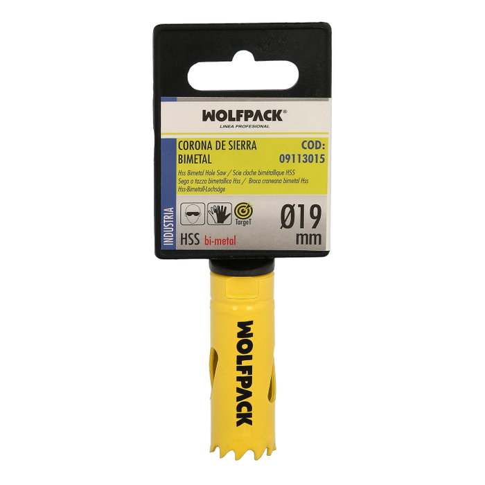 WOLFPACK LINEA PROFESIONAL Scie cloche bimétal Target Ø 19 mm WOLFPACK LINEA PROFESIONAL Scie cloche bimétal Target Ø 19 mm