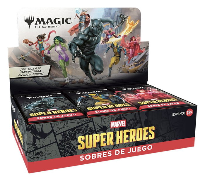 Wizards of the Coast Magic the Gathering Marvel Super Heroes Présentoir de 30 boosters (Espagnol) Wizards of the Coast Magic the Gathering Marvel Super Heroes Présentoir de 30 boosters (Espagnol)