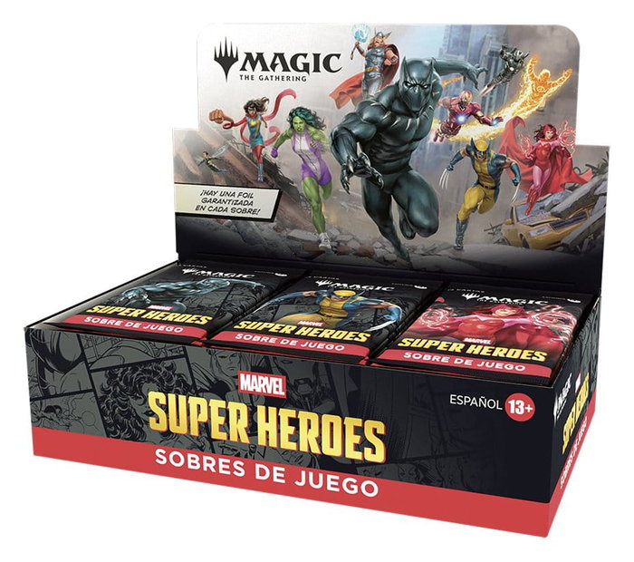 Wizards of the Coast Magic the Gathering Marvel Super Heroes Présentoir de 30 boosters (Espagnol) Wizards of the Coast Magic the Gathering Marvel Super Heroes Présentoir de 30 boosters (Espagnol)