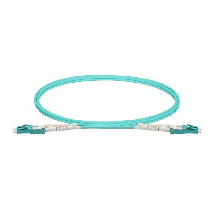 Lanview Câble Fibre Optique LC Uniboot Duplex OM3 2 mètres, Gainage LSZH 3.0 mm, Polarité Réversible, Idéal 10G/40G/100G SR, QSFP+, SFP+