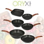 ORYX Poêle en aluminium forgé antiadhésif effet pierre Ø 24 cm