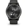Garmin Vivomove Trend - Montre connectée hybride avec aiguilles, écran tactile, notifications, Garmin Pay, bracelet silicone noir