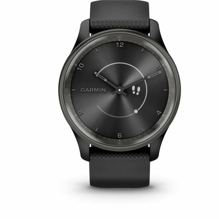 Garmin Vivomove Trend - Montre connectée hybride avec aiguilles, écran tactile et bracelet silicone noir Garmin Vivomove Trend - Montre connectée hybride avec aiguilles, écran tactile et bracelet silicone noir