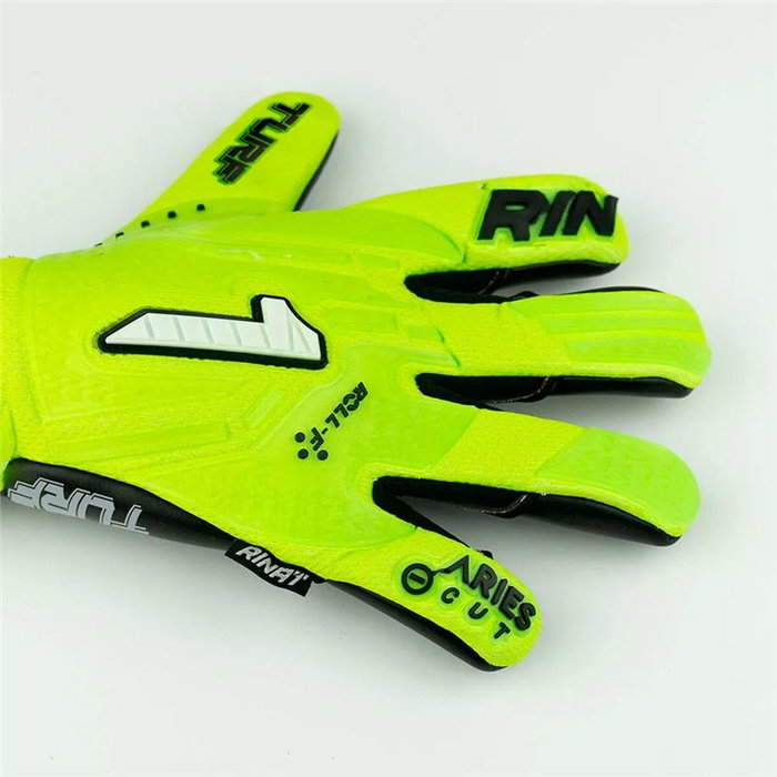 Gants de Gardien de But Rinat Aries Némesis Turf Vert citron Adultes Turquoise