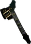 GETM Correa Guit/Bajo Antique Brass - Sangle guitare basse noire réglable 165 cm My Piccadilly