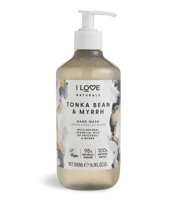 I Love Savon liquide pour les mains Naturals Fève de tonka & Myrrhe 500 ml I Love Savon liquide pour les mains Naturals Fève de tonka & Myrrhe 500 ml
