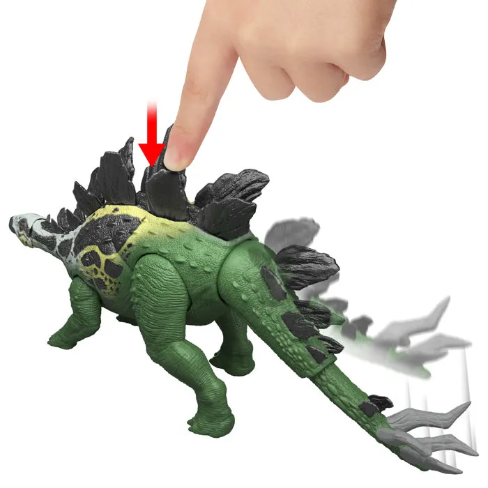 Jurassic World - Mega Action Stegosaurus - Figurine Dinosaure avec Attaque et Évolution - JKL85