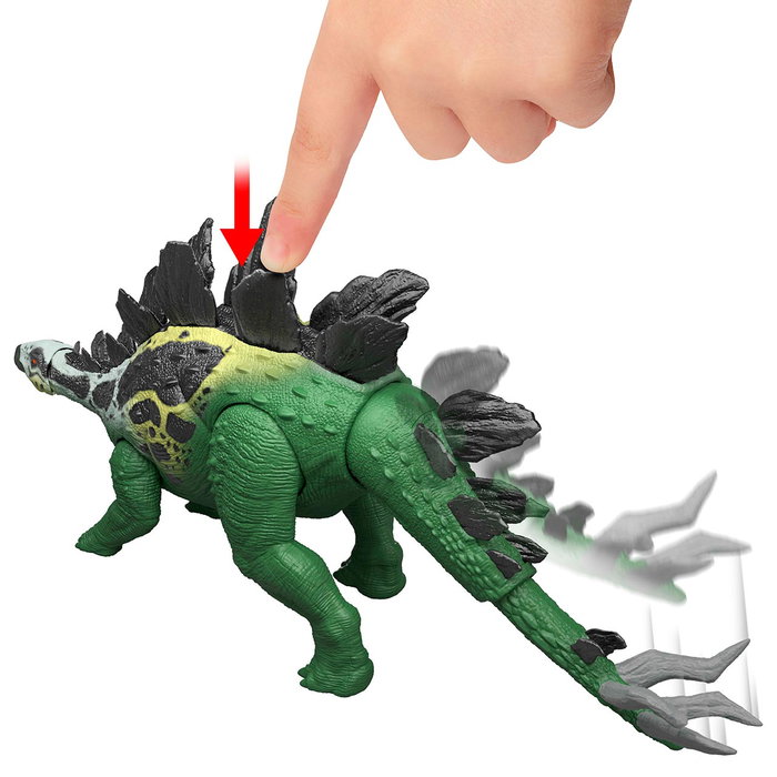Mattel Jurassic World Mega Action - Stégosaure avec fonctions d'attaque et d'évolution Mattel Jurassic World Mega Action - Stégosaure avec fonctions d'attaque et d'évolution