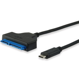 Equip 133456 Adaptateur USB-C vers SATA, câble 0,5 m, noir, USB 3.1 Gen 1, 5 Gbps, connecteur USB-C mâle/SATA mâle