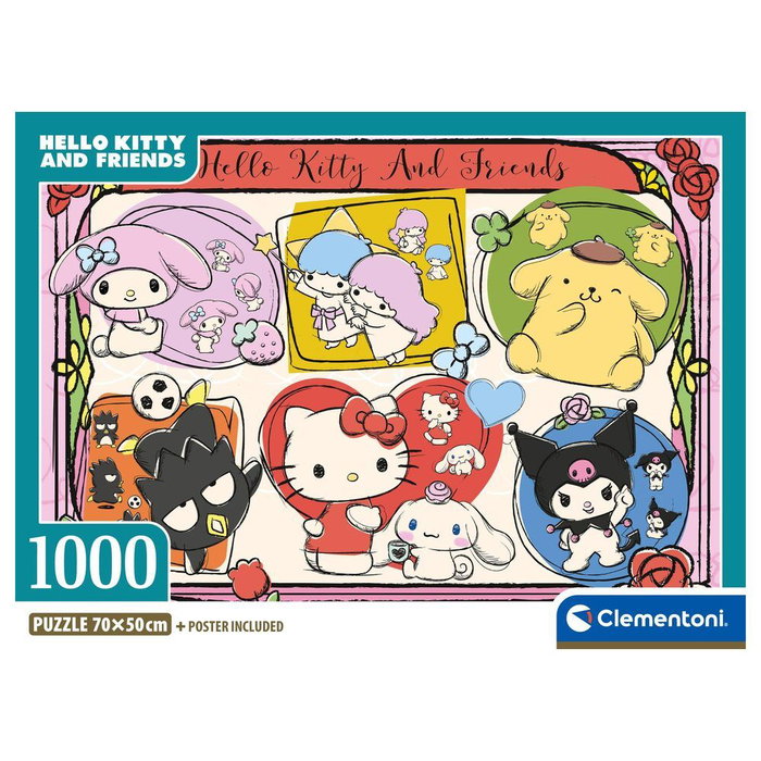 Clementoni Puzzle Hello Kitty et ses Amis 1000 pièces