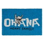 ERIK Paillasson Disney Ohana Stitch 60x40 cm en fibre de coco avec base PVC antideslizante