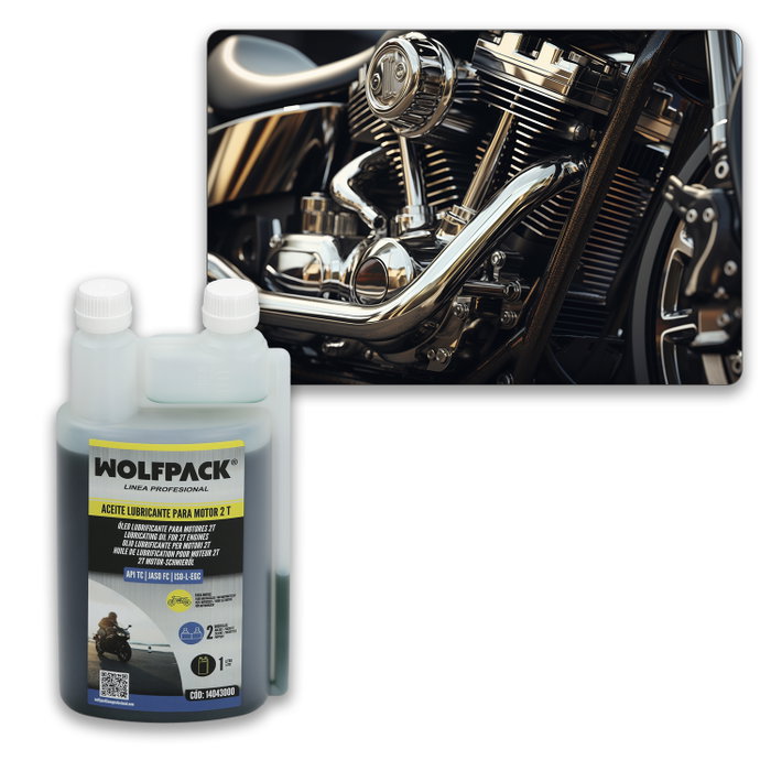 WOLFPACK LINEA PROFESIONAL Huile Lubrifiante 2 Temps 1L (2 Buses)