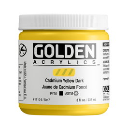 Golden Jaune Cadmium Foncé Heavy Body Acrylic 237 ml