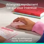 Logitech Pop Mouse Souris sans fil Rose, technologie FLOW, connexion 3 appareils, Bluetooth, Easy-Switch, pour Windows, Mac, Chrome OS, Android