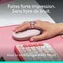 Logitech Pop Mouse Souris sans fil Rose, technologie FLOW, connexion 3 appareils, Bluetooth, Easy-Switch, pour Windows, Mac, Chrome OS, Android