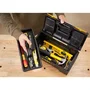 Stanley 1-79-216 Boîte à outils plastique 40 cm avec système d'ouverture facile Touch Latch, plateau et organisateurs couvercle