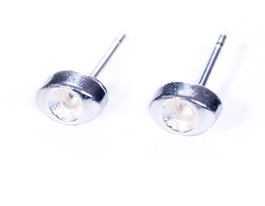 Innspiro Pendiente métallique pour incrustation ovale argenté Xilion 3mm