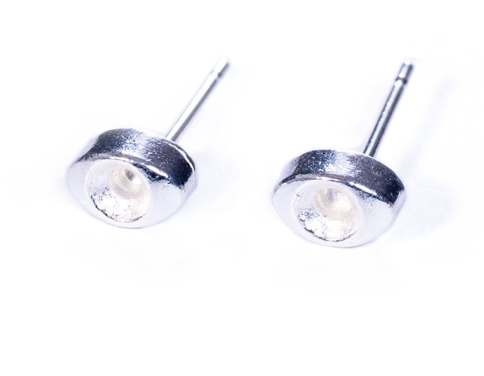 Innspiro Pendiente métallique pour incrustation ovale argenté Xilion 3mm Innspiro Pendiente métallique pour incrustation ovale argenté Xilion 3mm