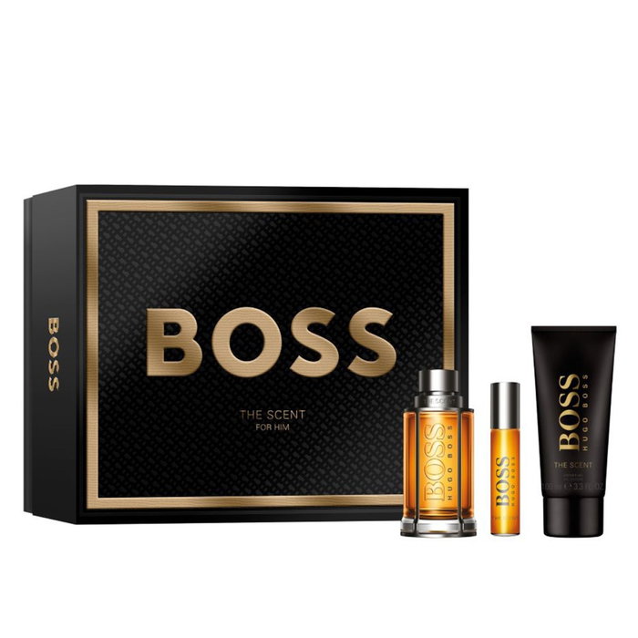 Hugo Boss The Senc Coffret Homme : Eau de Toilette 100 ml + Eau de Toilette 10 ml + Gel Douche Nettoyant 100 ml