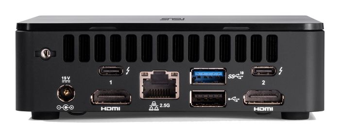 Asus NUC 12 Pro Kit Mini PC, Intel Core i7-1260P (12ᵉ Génération, 4.70 GHz), 64 GB DDR4 max, Iris Xe, SSD NVMe PCIe 4.0, Support 2.5"