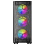Mars Gaming MC-KX Boîtier PC Tour E-ATX Noire avec 5 Ventilateurs ARGB, Fenêtre en Verre Trempé, Contrôleur RVB, Réfrigération CPU Freezer