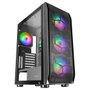 Mars Gaming MC-KX Boîtier PC Tour E-ATX Noire avec 5 Ventilateurs ARGB, Fenêtre en Verre Trempé, Contrôleur RVB, Réfrigération CPU Freezer